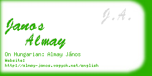 janos almay business card